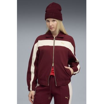 Jacheta regular-fit din amestec de bumbac cu fermoar