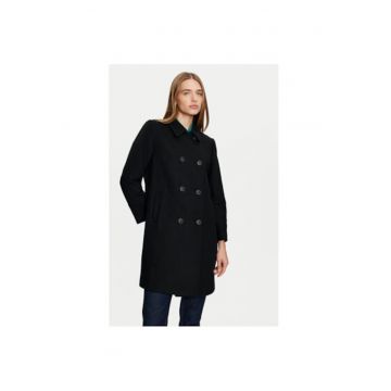 Palton dama -  304302589 - Lana/Poliester - Negru