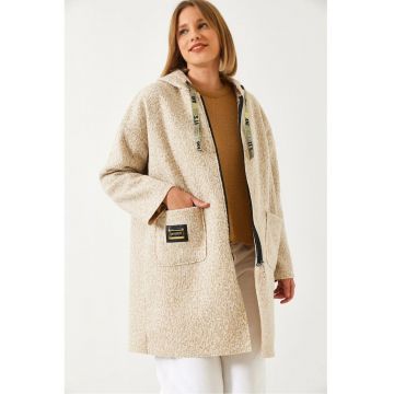 Palton dama -  Fleece - Bej