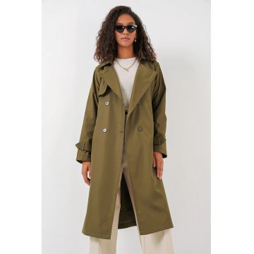Palton dama HiCCUP trench captusit - Kaki