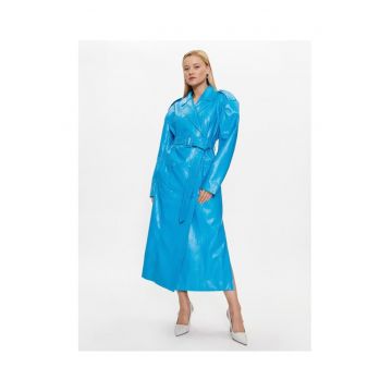 Trench dama -  302827749 - Piele ecologica - Albastru - Albastru
