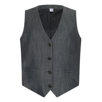 Vesta din denim si lyocell cu nasturi