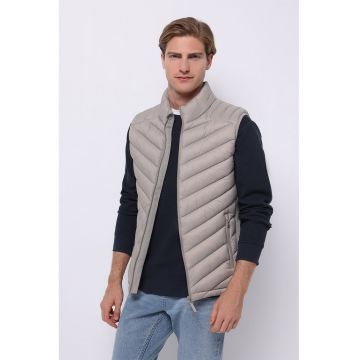 Vesta slim-fit cu fermoar