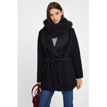 Cardigan din amestec de lana cu un cordon in talie Cardigan din amestec de lana cu un cordon in talie