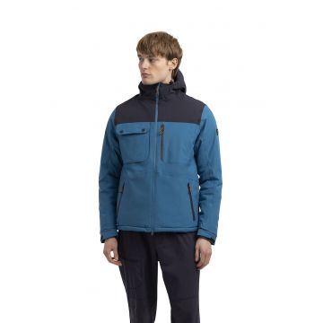 Geaca cu fermoar si segment contrastant