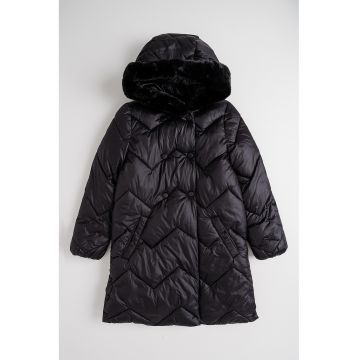 Geaca lunga cu gluga