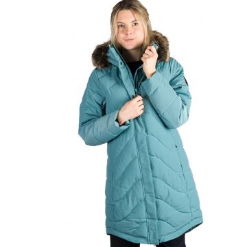 Geaca lunga cu guler si gluga Raelynn