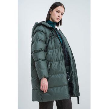 Geaca lunga cu vatelina si gluga Adrianna