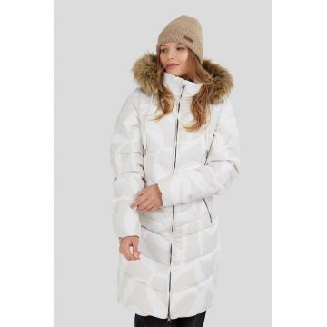 Geaca matlasata cu vatelina si garnitura de blana sintetica Puppis