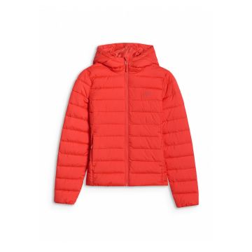 Geaca Matlasata Puf Femei  Rosu - Sintetic 100% Reciclat - Gluga Fara Reglare - Multi Active Outdoor