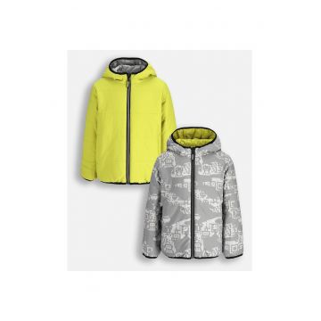 Jacheta impermeabila reversibila