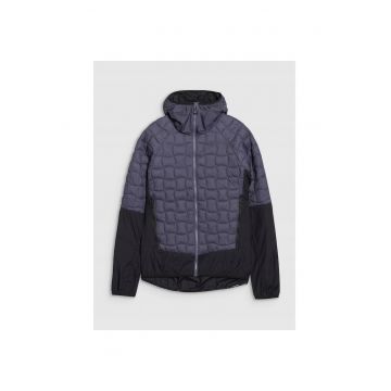 Jacheta trekking barbati -  poliester - gri