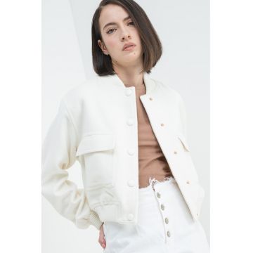 Palton scurt din amestec de lana