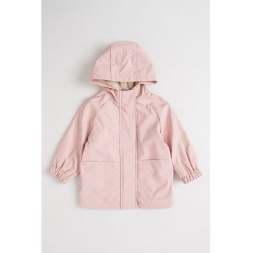 Pelerina de ploaie cu model uni si capse