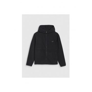 Polar cu Gluga Femei  Negru - Microfleece 220gsm - 4FWarm - XS-XXL - Confort Termic si Stil Casual