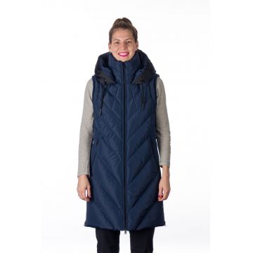 Vesta lunga matlasata cu gluga