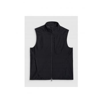 Vesta sport dama  neagra - izolatie usoara - material ripstop - guler inalt