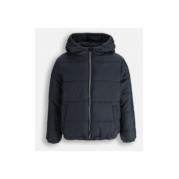 Geaca de tranzitie copii  poliester - matlasata - impermeabila - neagra