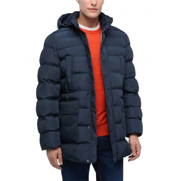 Geaca lunga cu finisaj rezistent la apa si gluga Leitan