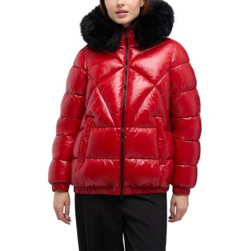 Geaca matlasata cu gluga si garnituri detasabila Backsie