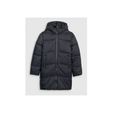 Geaca Matlasata Puf Sintetic Fete  Junior - Neagra - Marimea 146 - Protectie Termica - SportStyle - AW25