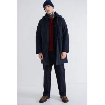 Geaca parka cu gluga si buzunare laterale