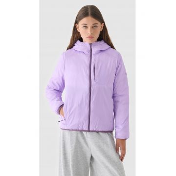 Geaca Reversibila din Puf Femei  Hidrofoba - Umplutura PrimaLoft - Design Casual - Violet Deschis - Marimi XS-XXL