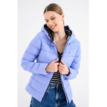 Geaca slim fit cu gluga