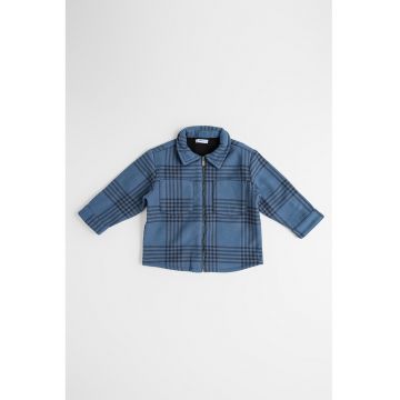 Jacheta-camasa in carouri cu fermoar
