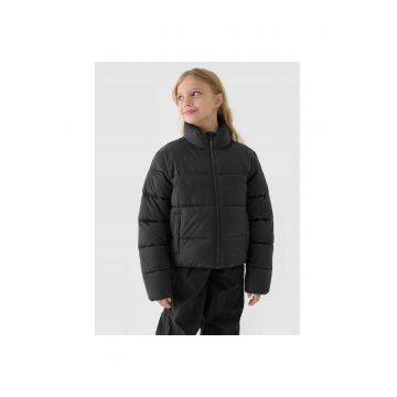 Jacheta copii  puf sintetic - oversize - impermeabila - neagra - poliester