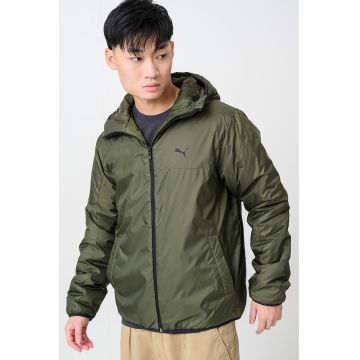 Jacheta cu buzunare laterale si gluga