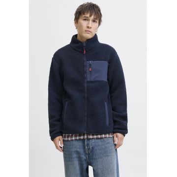 Jacheta din fleece cu buzunare cu fermoar