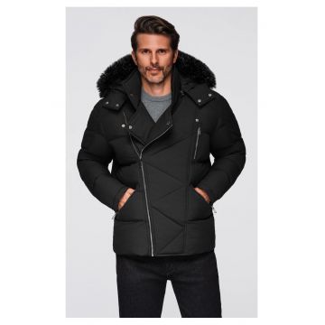 Jacheta matlasata de motociclist cu gluga  OM-JAHP-0252