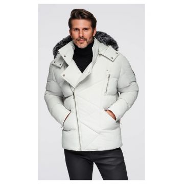 Jacheta matlasata de motociclist cu gluga  OM-JAHP-0252