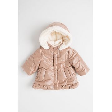 Jacheta reversibila cu fermoar si imprimeu pe spate