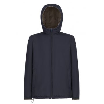 Jacheta reversibila cu gluga Jharrod - Bej/Bleumarin