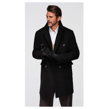 Palton cu doua randuri de nasturi si nasturi decorativi  OM-COWC-0137