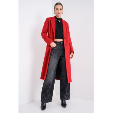 Palton lung din amestec de lana