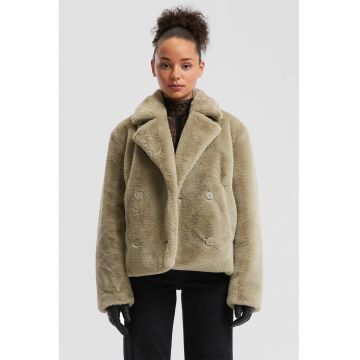 Palton scurt de blana sintetica