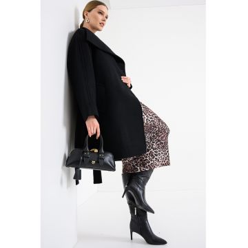 Palton supradimensionat cu model uni