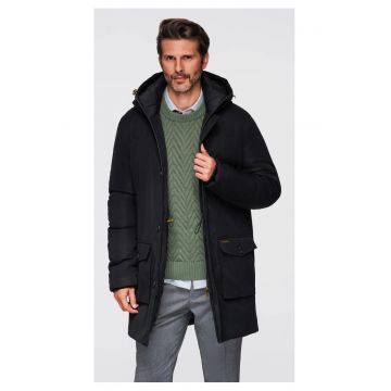 Parka eleganta cu buzunare cargo si gluga  OM-JAPJ-0287