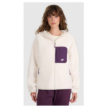 Polar Sherpa -  Alb Ecru - Croiala Regular - Buzunare Fermoar