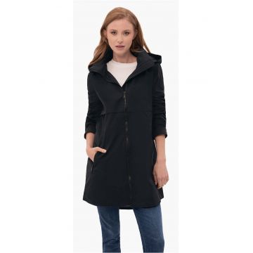 Trenci cu gluga pentru dama  J-Bolonia - bleumarin