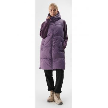 Vesta Lunga Matlasata pentru Femei cu Umplutura Sintetica si Impregnare Hidrofoba - Violet Inchis - Sportstyle  Sezon AW24