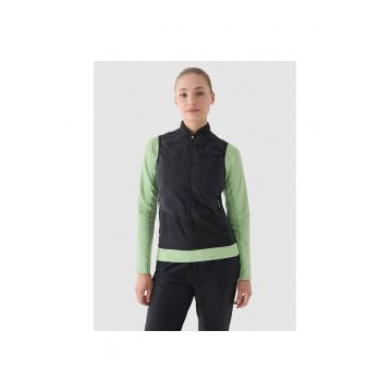 Vesta sport  pentru femei - guler ridicat - umplutura PrimaLoft Silver - gri - poliester - pentru alergare