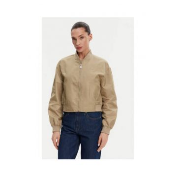 Geaca bomber dama -  bej - nylon reciclat