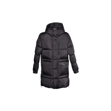 Geaca cu gluga si guler inalt