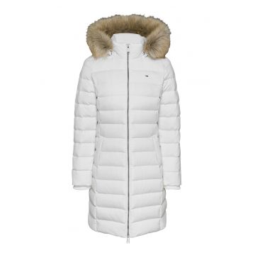 Geaca cu umplutura de puf - gluga si garnitura de blana sintetica