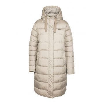 Geaca lunga cu aspect matlasat