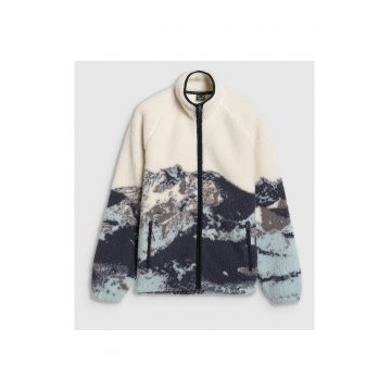 Geaca polar Sherpa -  unisex - oversize - multicolor - marime